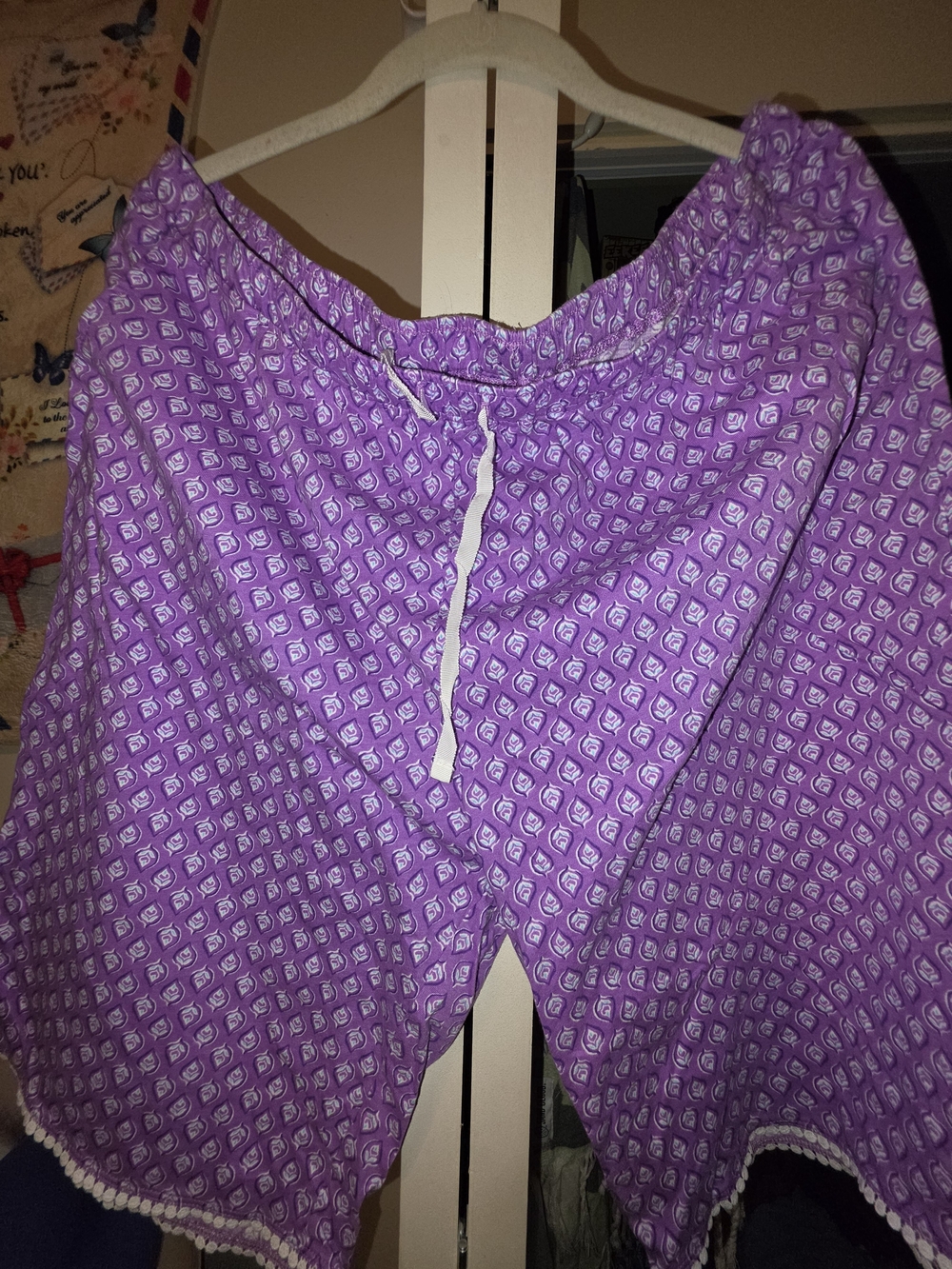 Purple Patterned Sleep Shorts